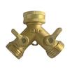 Corrosion Proof 3/4Inch Brass Y Splitter Connector For Simultaneous Watering Systems Enhancing Rubber Seal Technology