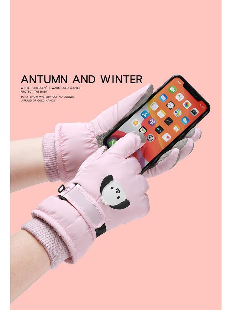 Windproof Waterproof Fleece-Lined Touchscreen Winter Ski Gloves for Kids, Women, Men - Ideal for Outdoor Activities