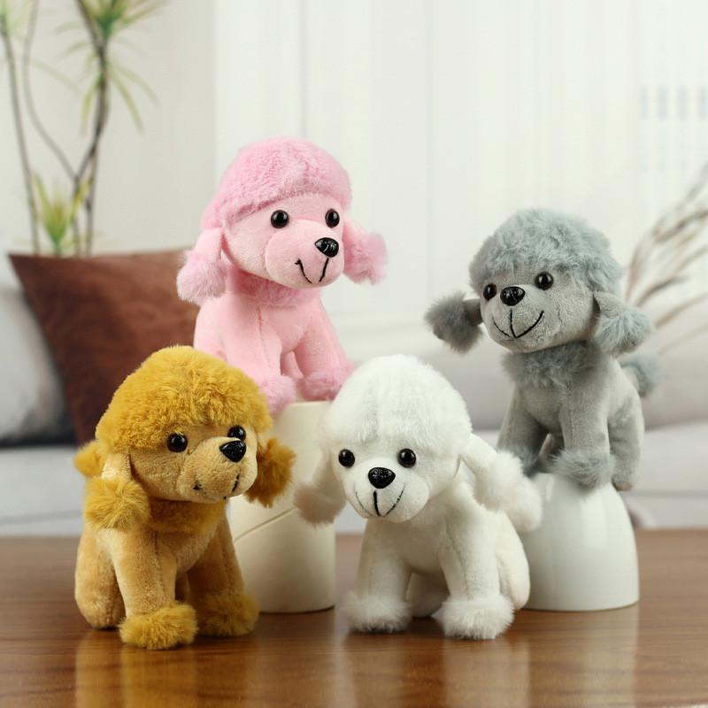 Charming Poodle Plush Toy Mini Dog Keychain Adorable Puppy Doll Machine Grab Plush