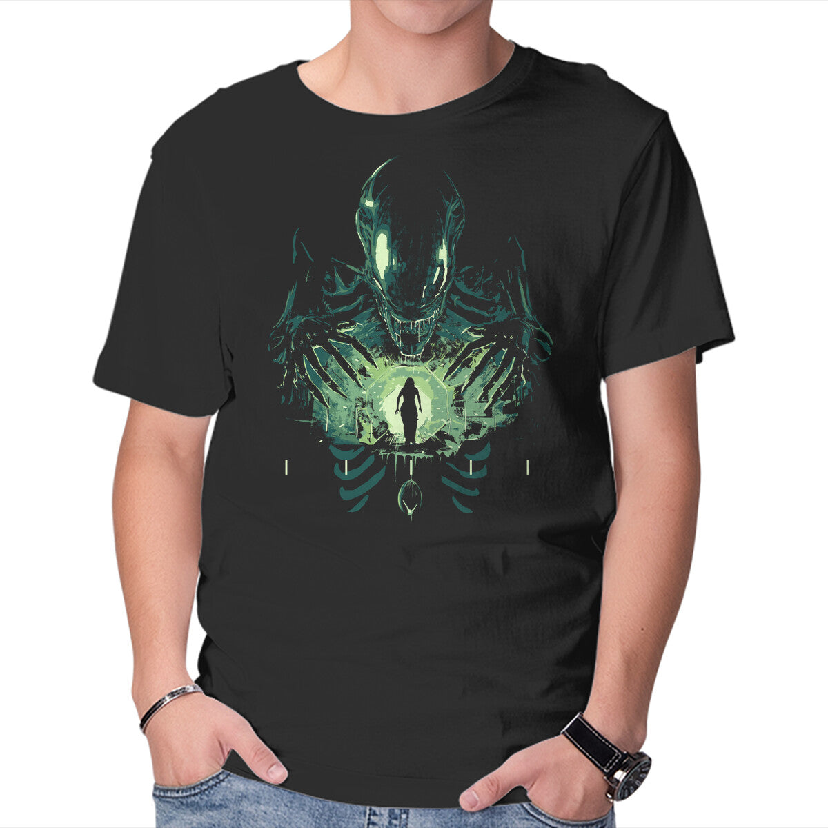 Unisex Crew Neck T-Shirt Xenomorph Return Graphic Short Sleeve Casual Tee XXL