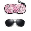 Keychain Carabiner Glasses Holder Lightweight Portable Glasses Container Floral Eyeglass Pouch Floral Sunglasses Case For Wallet