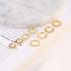 Gold Rhinestone Mini Hoop Earrings and Ear Cuffs - Elegant High-End Jewelry