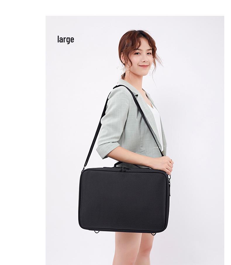 Professional Large Capacity Makeup & Nail Art Storage Box with Handheld Compartments