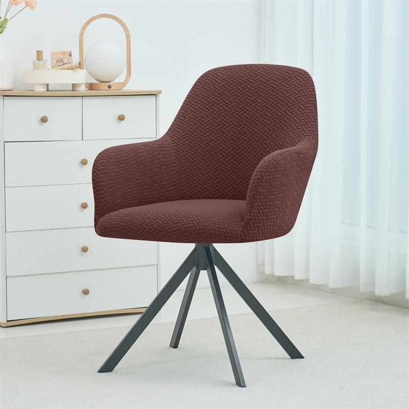 Verdickter Hochlehnen-Stuhlbezug Jacquard Drehstuhlbezug Staubschutz Haushalt Hotel Esszimmerstuhl Stuhlbezug Premium-Gefühl