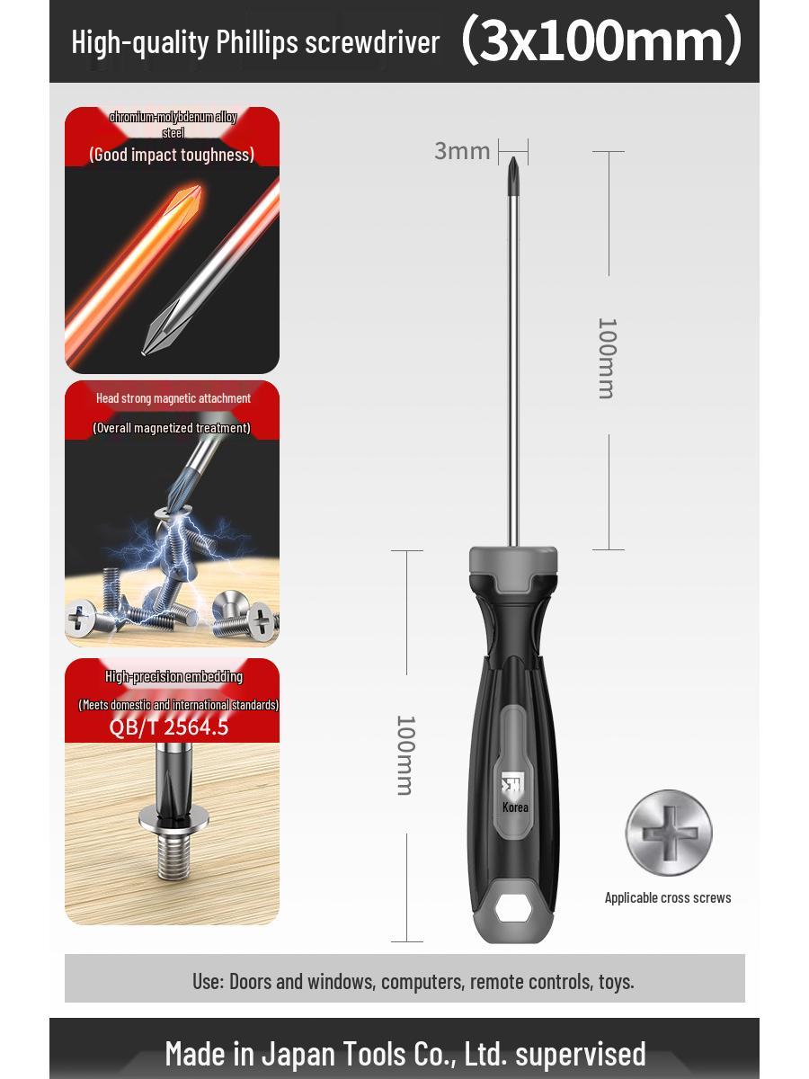 

High-Quality Industrial Screwdriver Set: Phillips, Flathead, Torx, Strong Magnetic, Durable Manual Tools