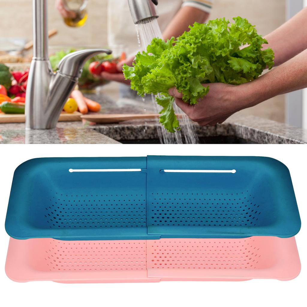 Siebkorb ABS-Material Teleskopisch Flexibles Hohlboden-Design Abtropfsieb Küchenzubehör