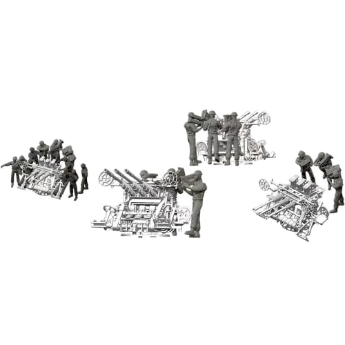 

Bunker Studio 1/350 Japanese Type 96 25mm Anti-Aircraft Gunner D (25 Poses, 100 Figures) Plastic Model Parts BSTIJN35073
