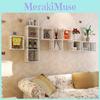 Storage Shelf Creative Wall Mounted Grid Rack Bedroom Nightstand Decorative