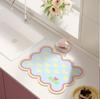 Cute INS Style Coffee Countertop Drain Pad Quick-drying Kitchen Absorbent Dish Drying Mat Non-slip Dinnerware Tableware Placemat