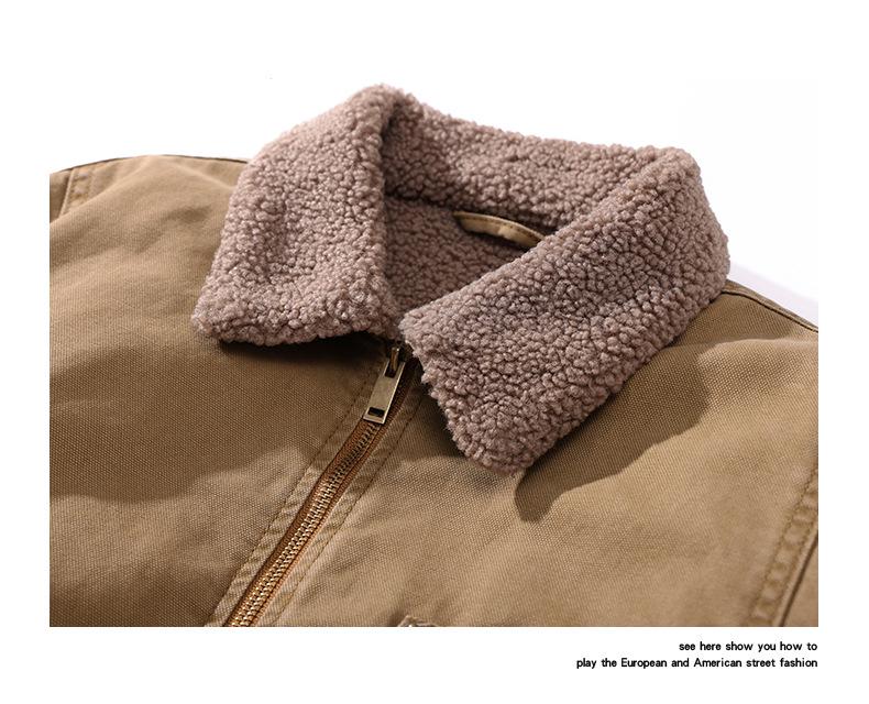 Men's Retro Casual Lambswool Jacket 2025 - Thickened Winter Workwear for Spring/Fall