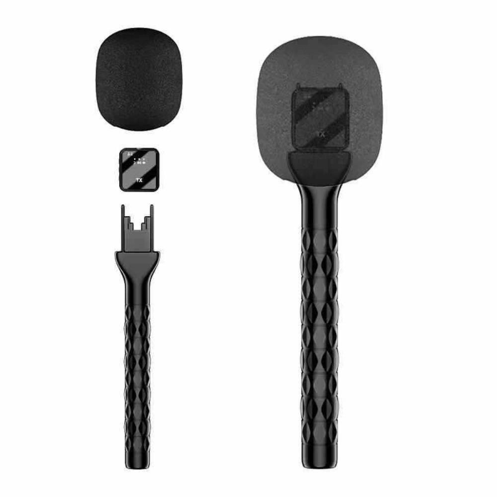 Handheld Microphone Handheld Grip Stick with Windproof Sponge Microphone Grip Stick Mic Stand