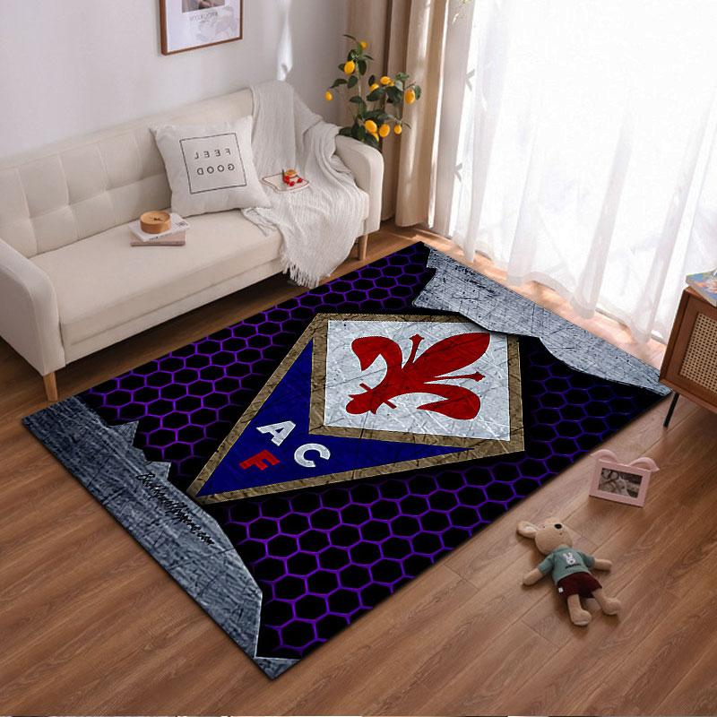 Fiorentina Logo Rug Design suitable as a non-slip mat for the living room or bedroom sofa