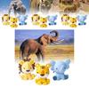 Adorable Pvc Animal Figurines Featuring Cute Tiger Lion And Elephant For Cake Decoration