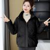 New down cotton-padded clothes women's anti-season large size loose and thin versatile hooded short coat bread clothes cotton clothes