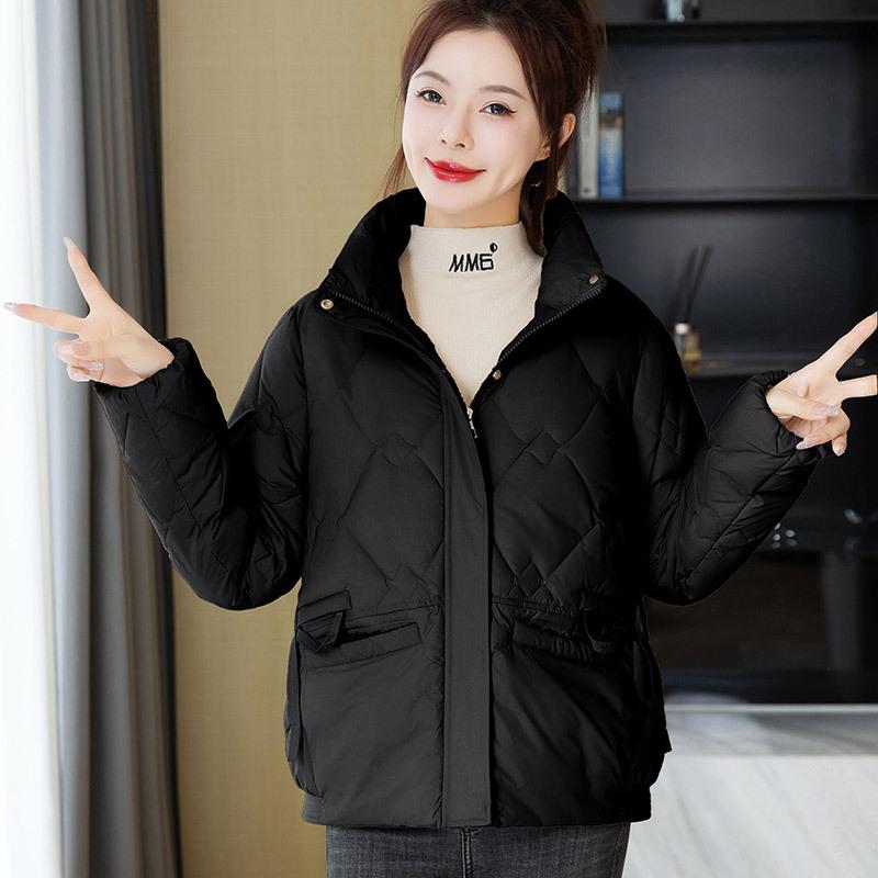 New down cotton-padded clothes women's anti-season large size loose and thin versatile hooded short coat bread clothes cotton clothes