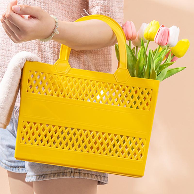 Shower Caddy Basket With Handles Portable Large Capacity Drainage Box Household Storage Basket For Camp Bathroom Beach Dorm Gym