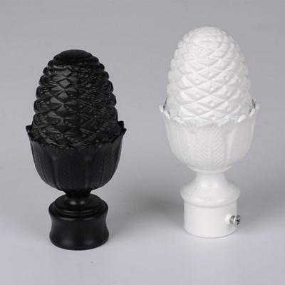 Window Blind Pole Finials Alloy End Caps Decorative Curtain Pole Head for Home and Office Decor