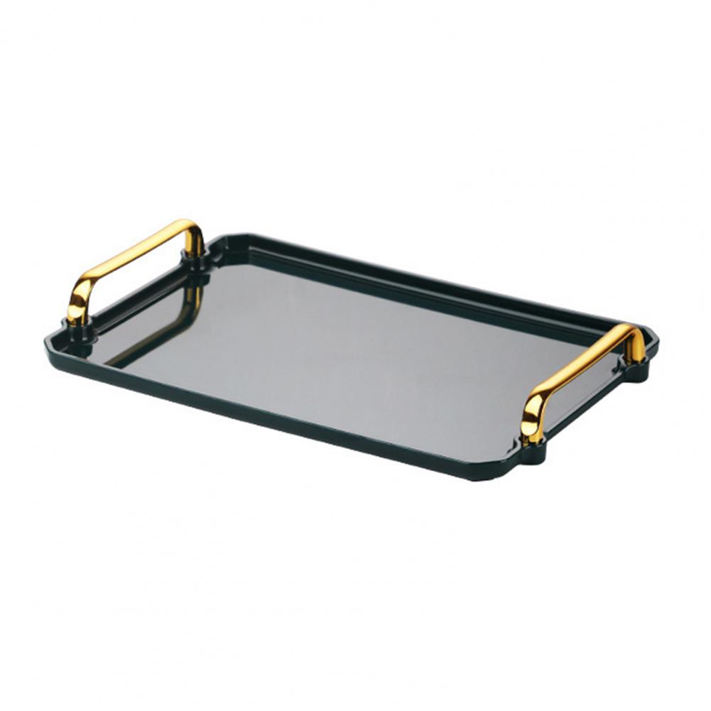 Chic Serving Tray Solid Color Appetizer Tray No Burrs Thicken Comfortable Grip Utility Dessert Tray