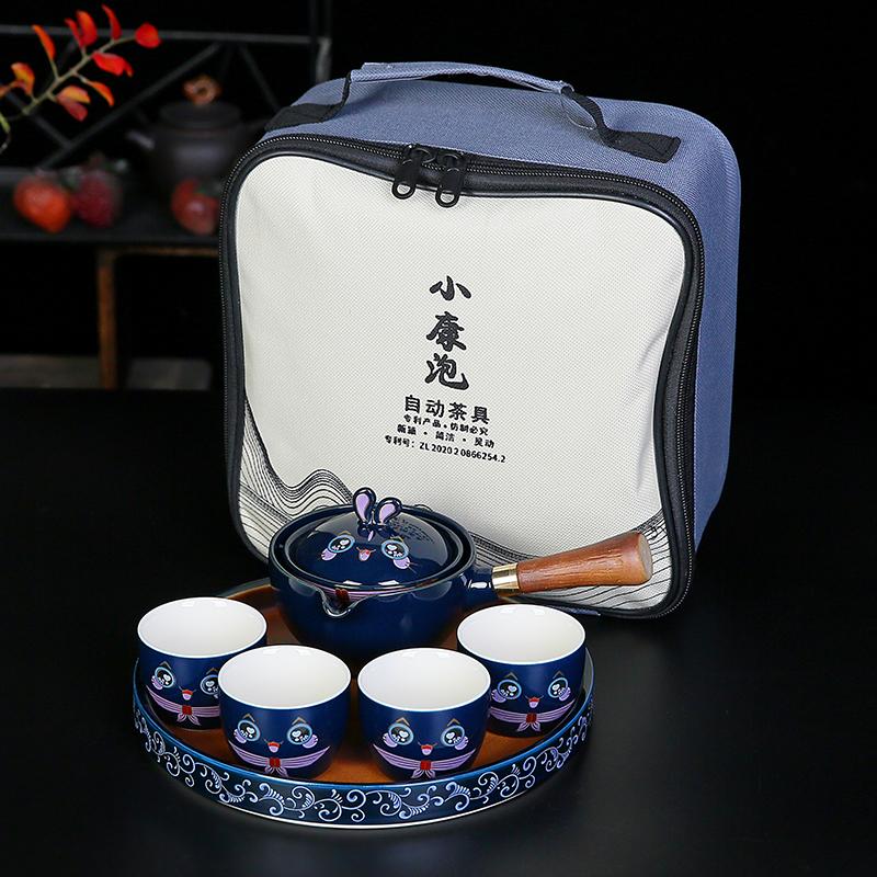 New Style Rabbit Chinese Kung Fu Tea set Travel Tea set Ceramic Portable Tea set Teapot Tea Maker Infuser Teacup Cup for Tea