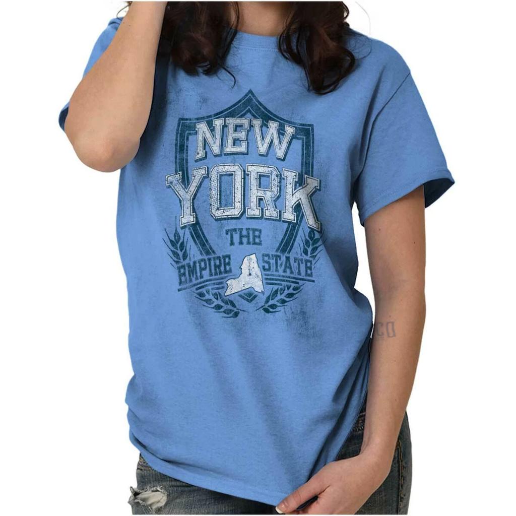 New York State Motto Souvenir Tourist NY Gift Adult Short Sleeve Crewneck Tee