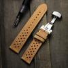 18mm 20mm 22mm Strap Breathable Cowhide Watch Strap Matte&Oil Wax Band Butterfly Buckle Men Women Universal Bracelet Accessories