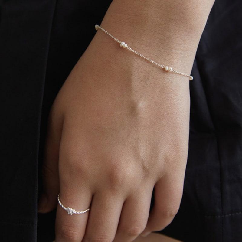 Tatiana (925 Silver) Pearl Connect Chain Bracelet BR2186