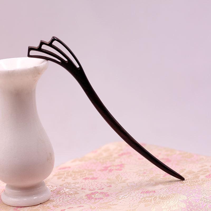 

Classical Green Sandalwood Ebony Hairpin: Ancient Chinese Updo Accessory Gift Approximately 18 cm