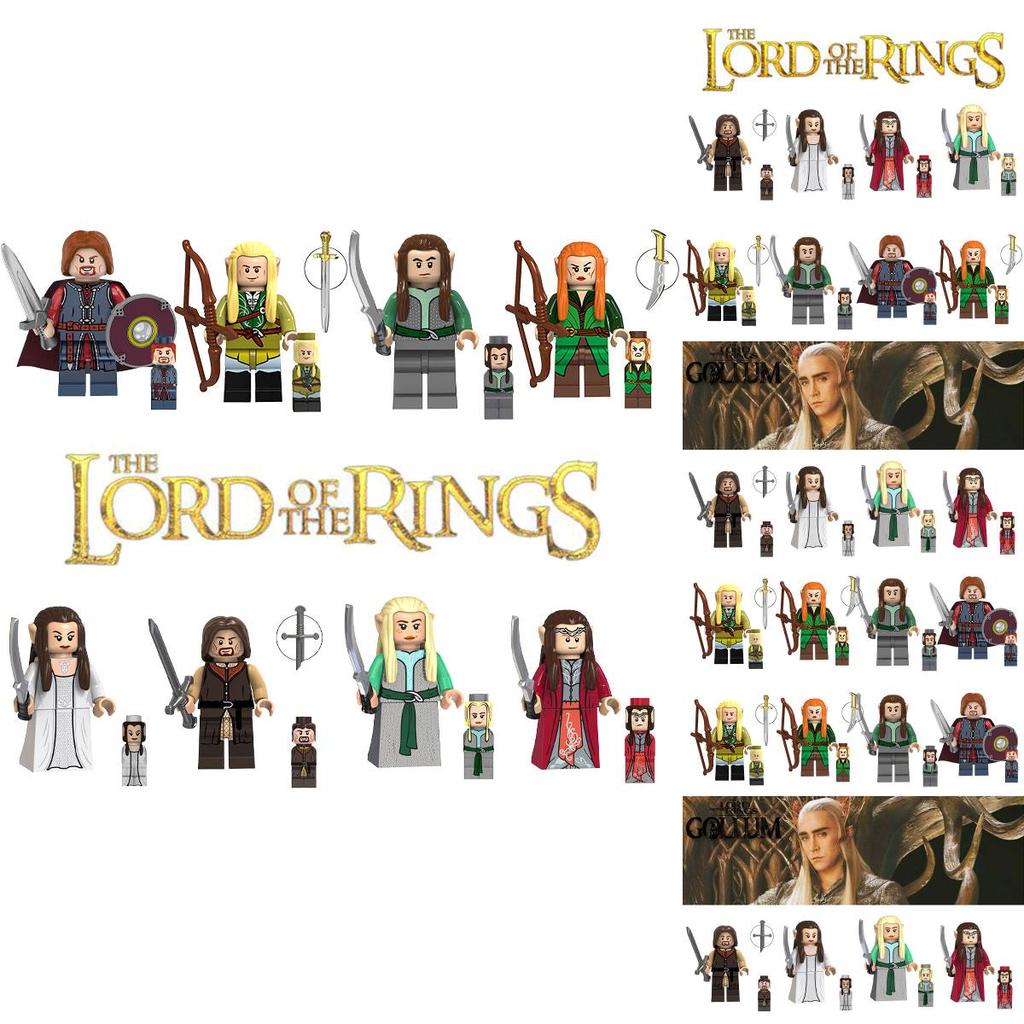 Children's Toy Lord Of The Rings Elf King Building Blocks Abs Plastic Small Particle 4.5 Cm Height