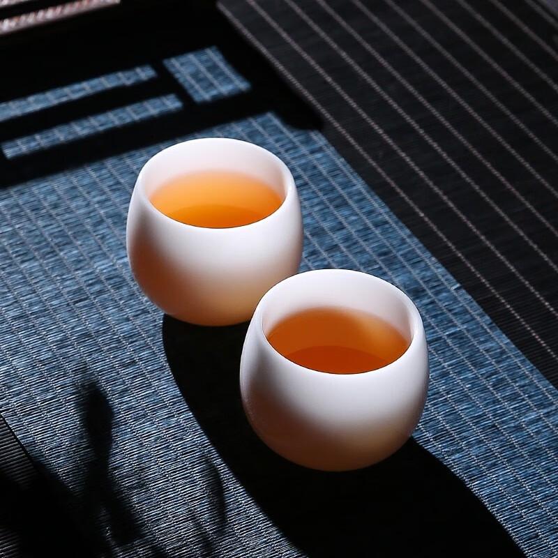 Gold-Inlaid Ice-Jade Porcelain Teacup Gift Set