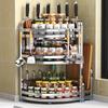 Modern 3-Tier Kitchen Countertop Storage Rack with Knife Holder