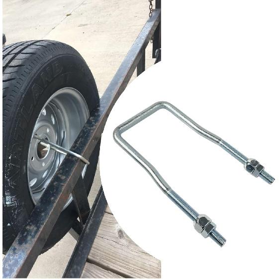 Spare Tire Carrier For Trailer,U-Bolt Zinc Plated Spare Tire Mount Bracket Side Mount 4 Or 5 Lug Fit Ski Boat, Fishing Boat Or Sailboat Trailer