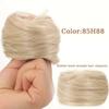 Elastic Rubber Band Straight Updo Chignon Synthetic Flower Bun Head Wig  Lazy