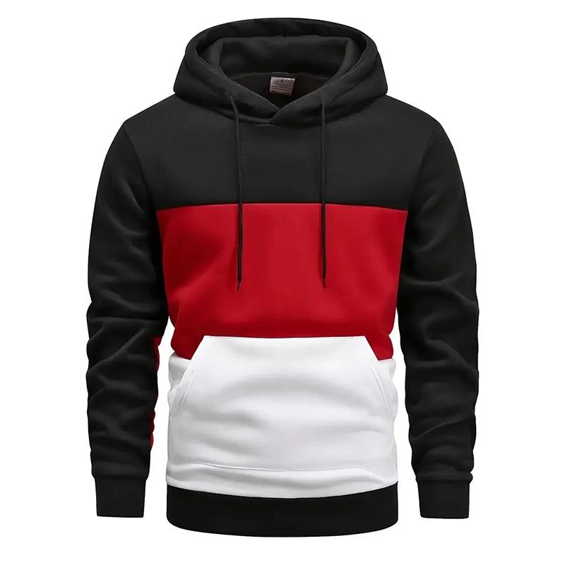 

Men s Colorblocked Hooded Sweatshirt with 3D Digital Print for Spring/Summer Autumn/Winter Casual Daily Sporty Style XL червоний