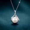 Pearl Water Drop Necklace Women'S Fashion Zircon Light Luxury Mother'S Day Gift Imitation Freshwater Bead Pendant Collarbone Chain Quality