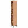 Bathroom Cabinet with Door Smoked Oak 31.5 x 33 x 190 cm
