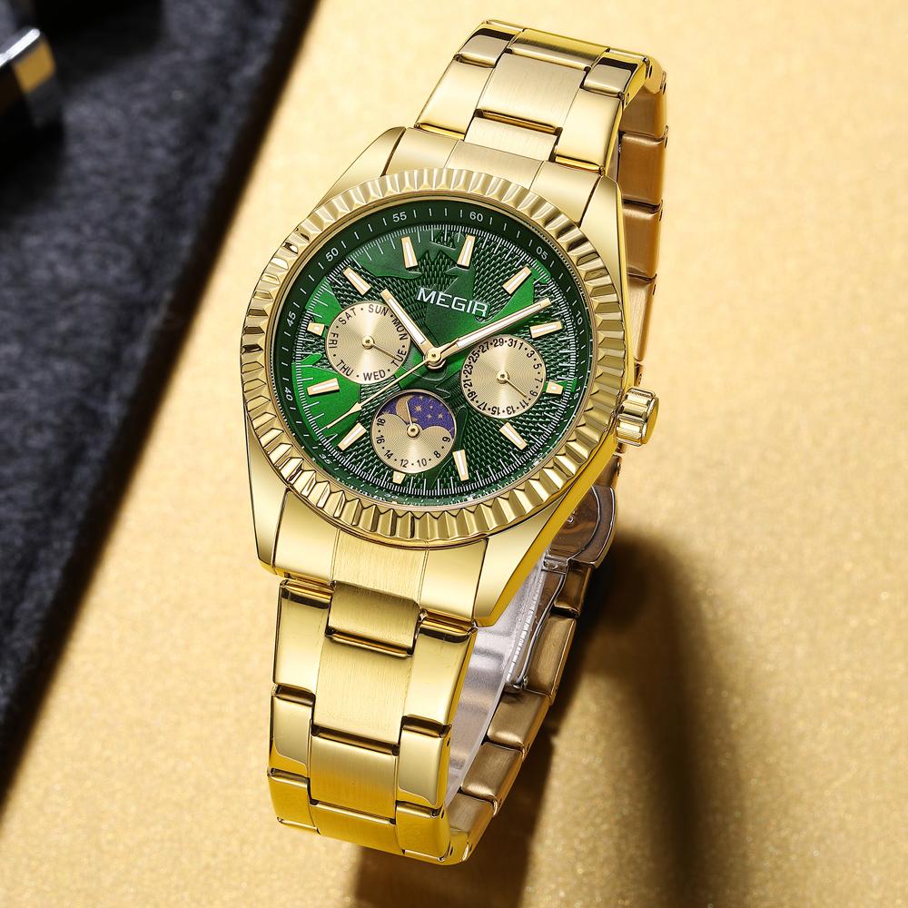 MEGIR Brand Mens Business Luminous Quartz Watch Classic Waterproof Calendar Creative Clock Male Personalized Wristwatch