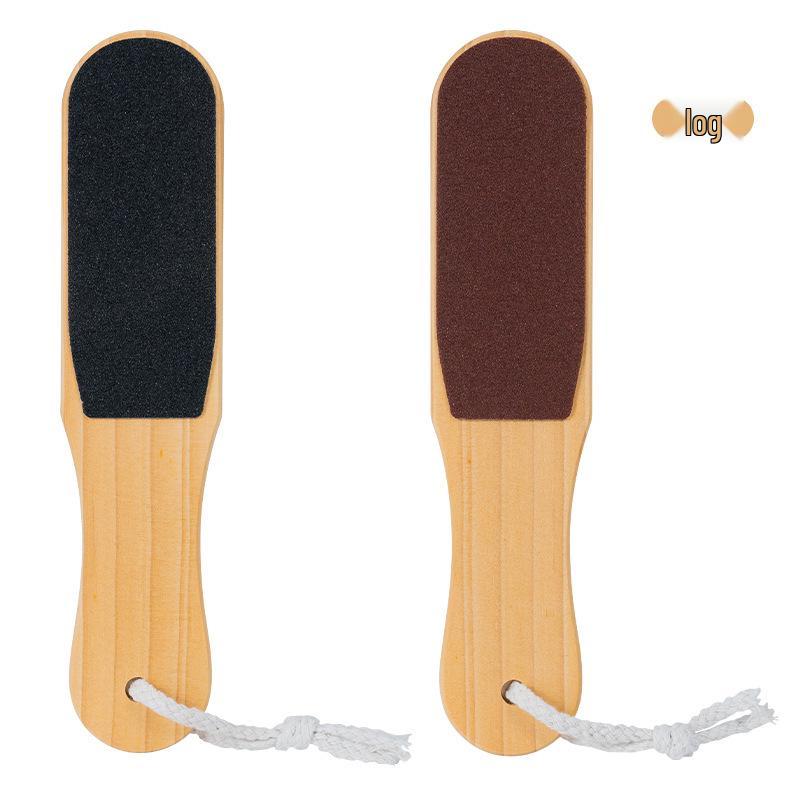 Double-Sided Wooden Foot File and Scrubber for Removing Dead Skin and Calluses