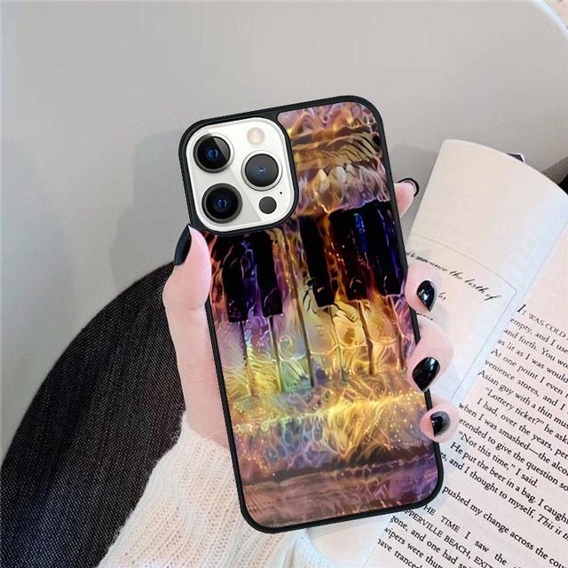 Music Piano Key Phone Case Cover For iPhone 17 Air 15 16 14 13 12 Pro Max 11 Pro Max Plus Coque Shell