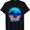Matagorda Island Texas Retro Tropical Palm Trees Vacation T-Shirt