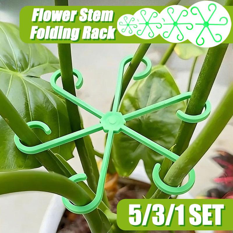Flower Plant Stem Support Stakes Climbing Houseplant Stand Frame Plastic Garden No Stake Trellis Indoor Plant Holder Rack Hoops