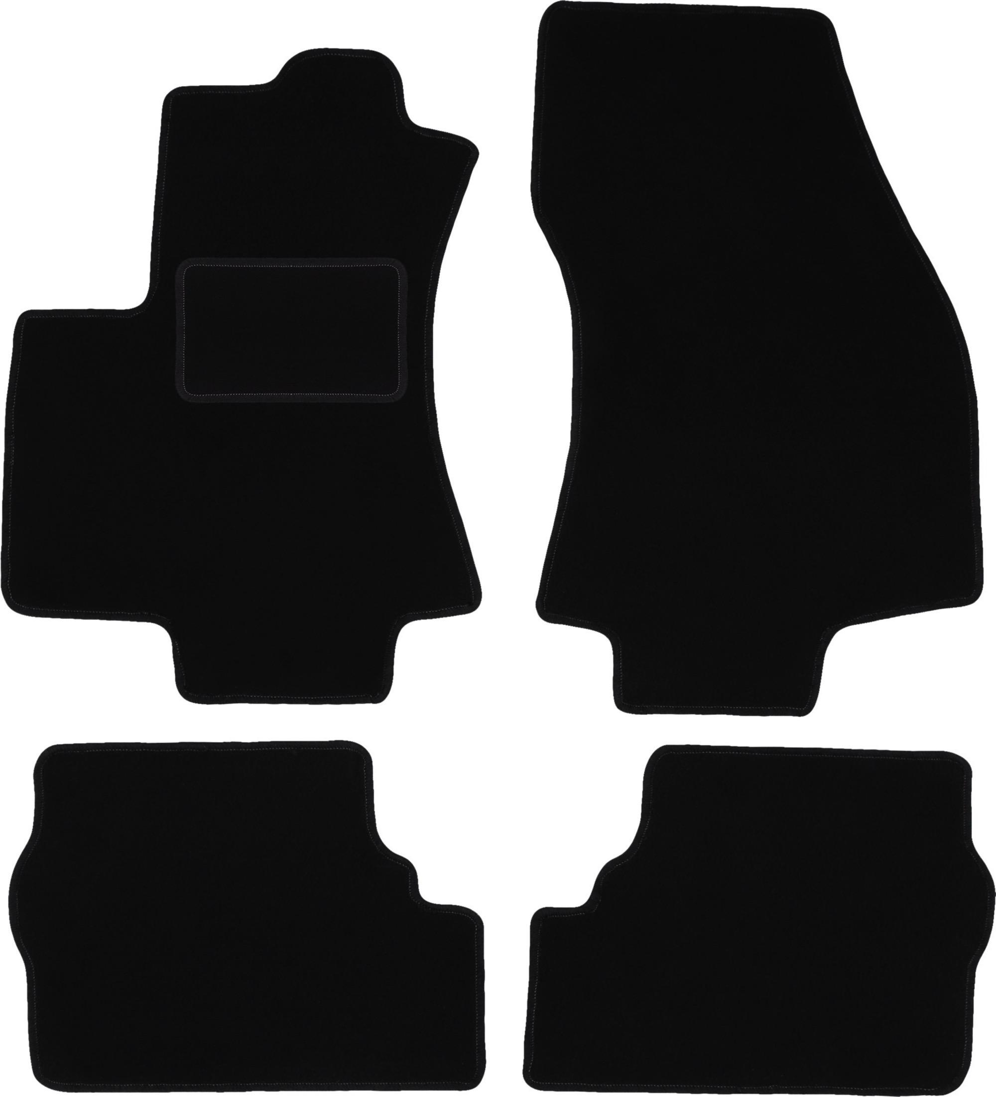 Zwarte velours vloermatten voor: Opel Zafira A MPV (1999-2005)