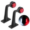 2Pcs 12 LED 10V‑30V Elbow Side Marker Indicator Light Lamp Side Marked Lamp for Car Truck (X1)