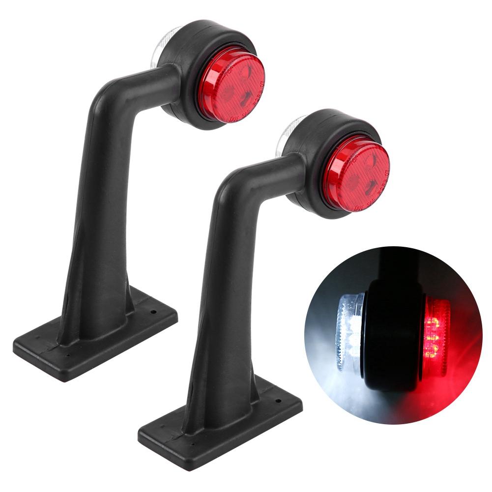 2Pcs 12 LED 10V‑30V Elbow Side Marker Indicator Light Lamp Side Marked Lamp for Car Truck (X1)