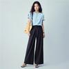 Giordano Women's Linen Blend Wide-Leg Casual Pants