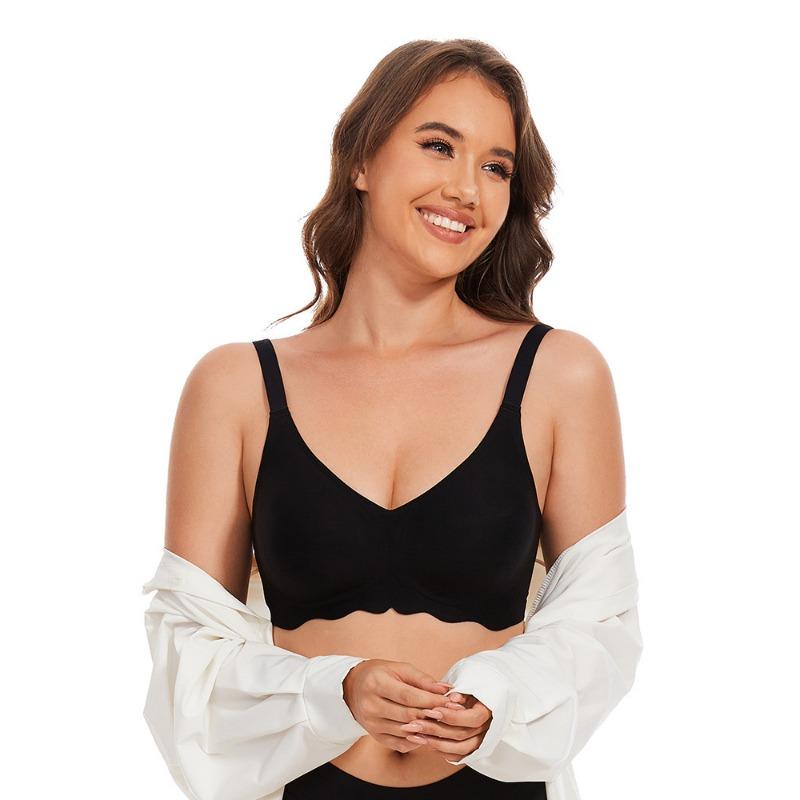Women Plus Size Seamless Wirefree Bra For Big Bust Support