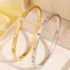 Couple Style 4mm Four-leaf Clover Bracelet for Women, Light Luxury and High-end Titanium Steel Bracelet