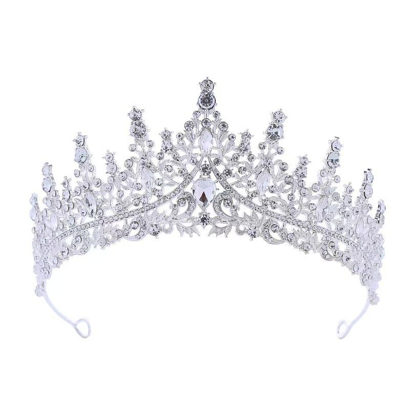 Mariage Luxe Vintage Cristal Cheveux Couronne Couronne Accessoires Cheveux Baroque Princesse Bal Fête Tiare Couronne Tiare