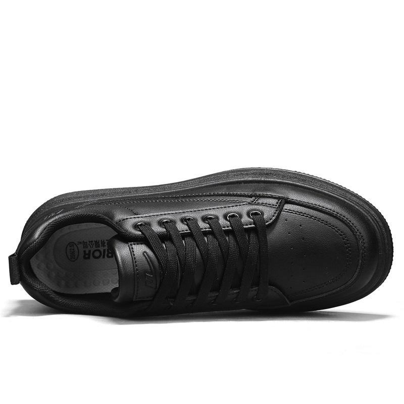 Warrior Fashion Versatile Trendy Retro Daily Commuting Slip-Resistant Durable Balance Support Low-Top Skate Shoes Men sneaker Black WXP(WZ)-281704