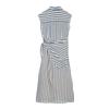 Womens 2026 Striped Sleeveless Shirt Dress With Detachable Waist Belt High-Waisted Straight-Cut Midi Casual