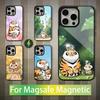 Cute Art Cartoon Tiger For iPhone 15,16,17,14,Plus,12,Pro,Mini,13,Max,11,For Magsafe,Magnetic Wireless Charging Case